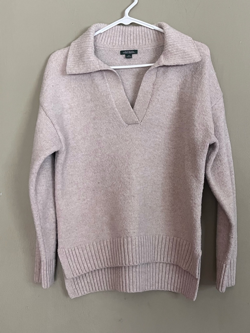 VINTAGE Wild Fable Sweater women’s XS Beige Boucle Knit Pullover Long Sleeve